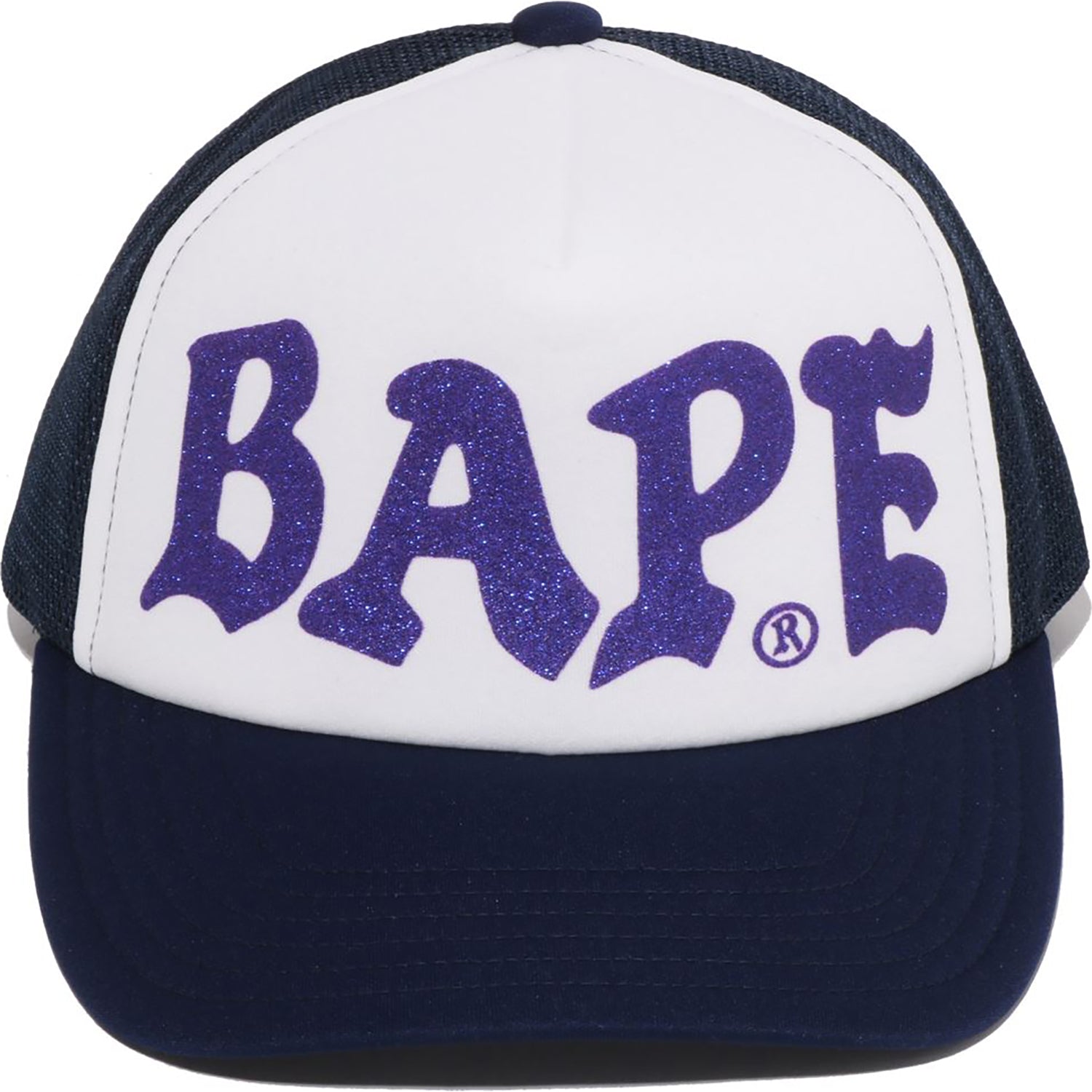 BAPE GLITTER PRINT MESH CAP MENS