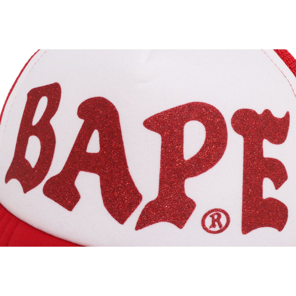 BAPE GLITTER PRINT MESH CAP MENS