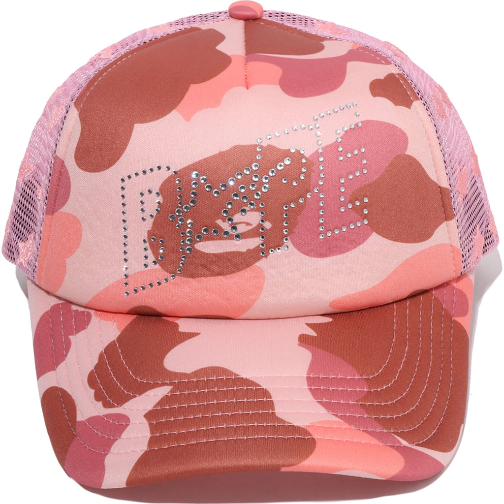 1ST CAMO CRYSTAL STONE BAPE STA LOGO MESH CAP LADIES
