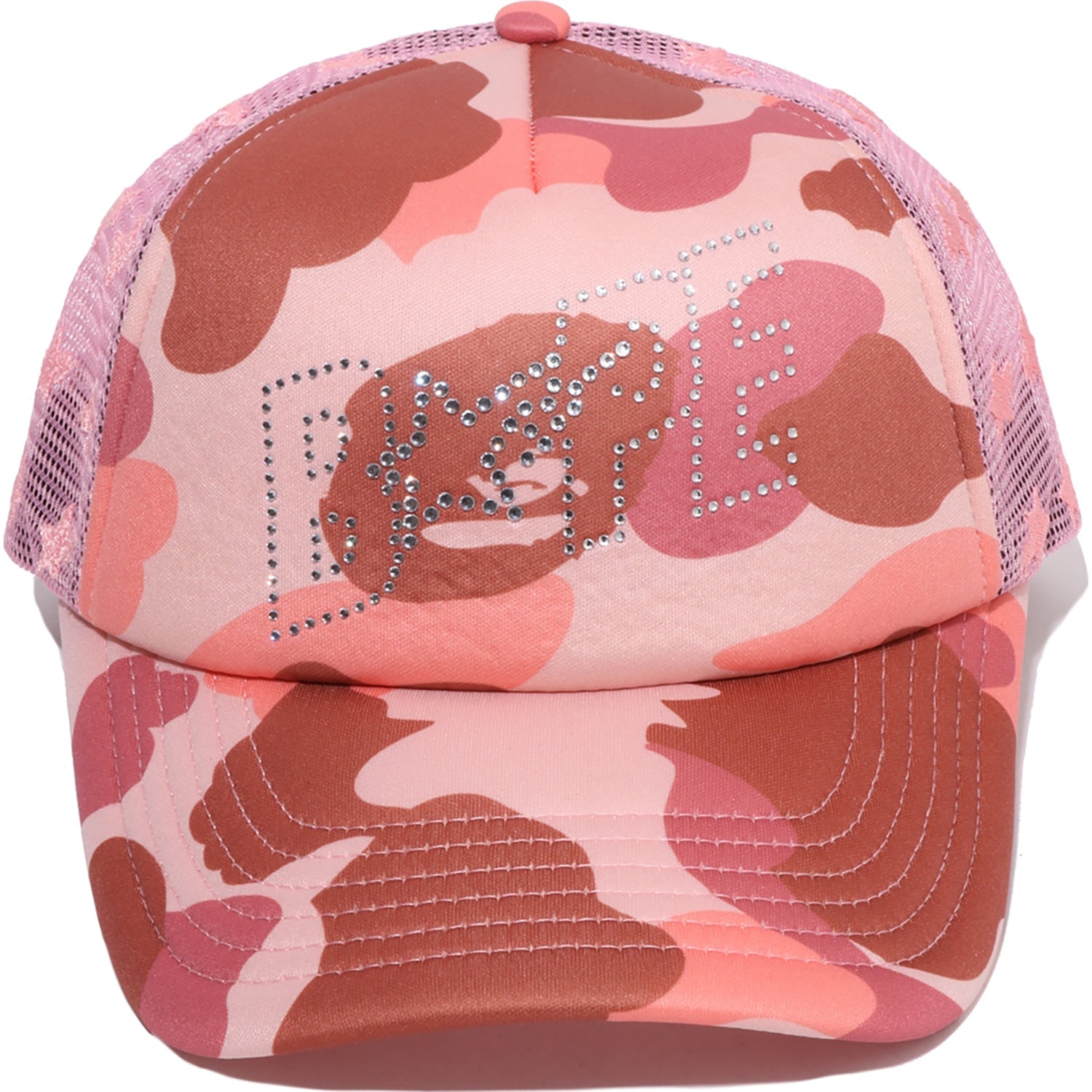 1ST CAMO CRYSTAL STONE BAPE STA LOGO MESH CAP LADIES