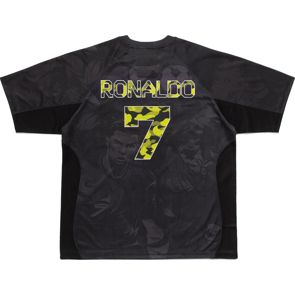 BAPE X CR7 LIFE ALL OVER PRINT MULTI LOGO RELAXED FIT JERSEY MENS
