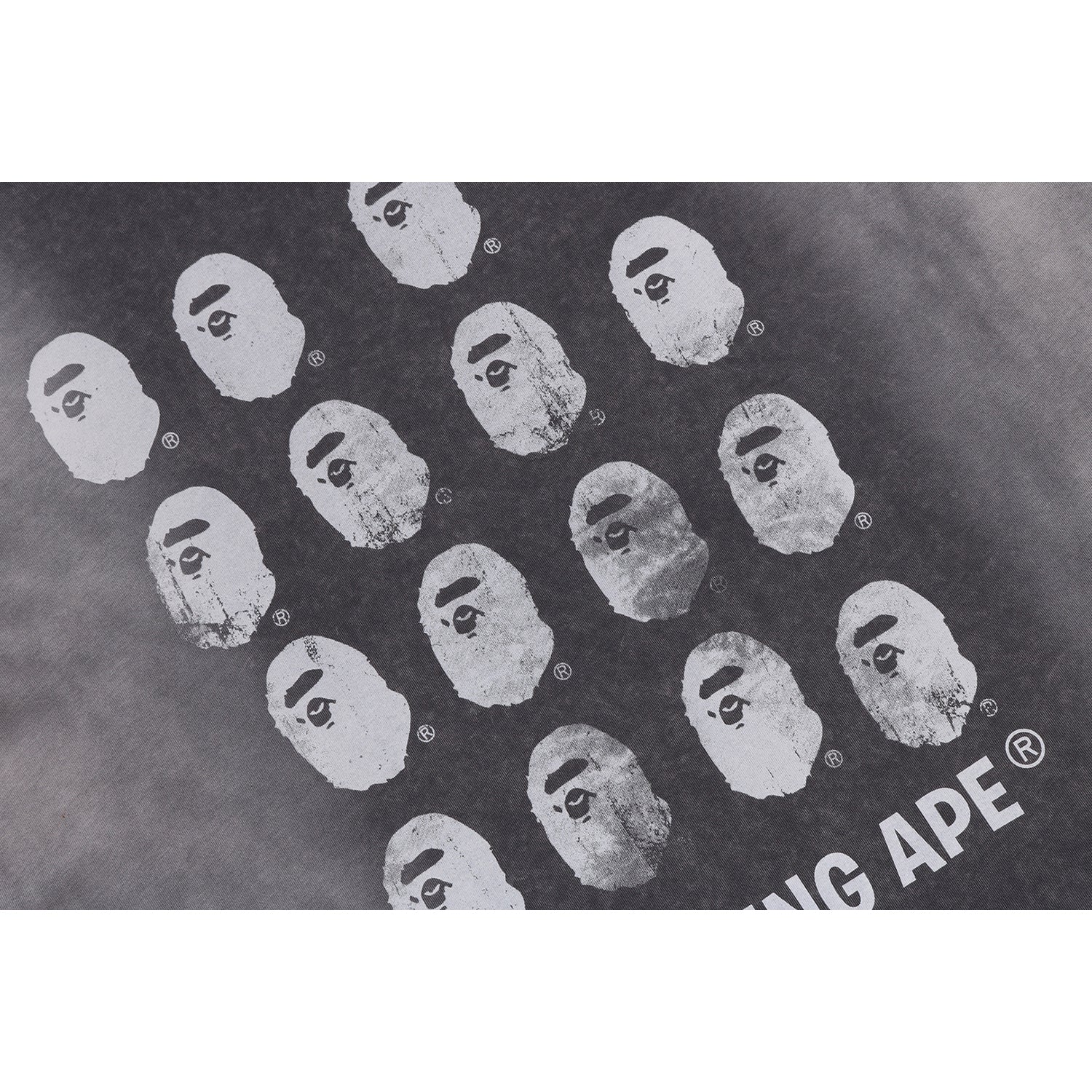 BLEACHED MULTI APE HEAD LOGO RELAXED FIT TEE MENS