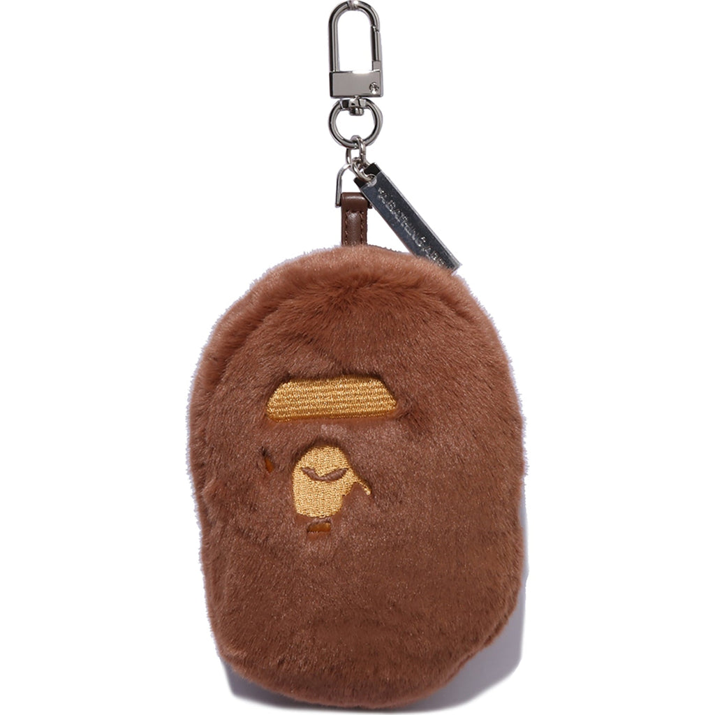 APE HEAD FAUX FUR KEYCHAIN