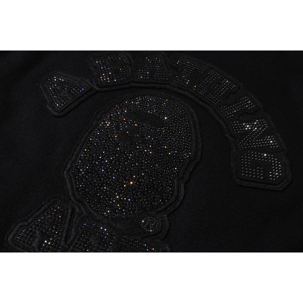 BAPE X SWAROVSKI - DETACHABLE HOODIE VARSITY JACKET MENS