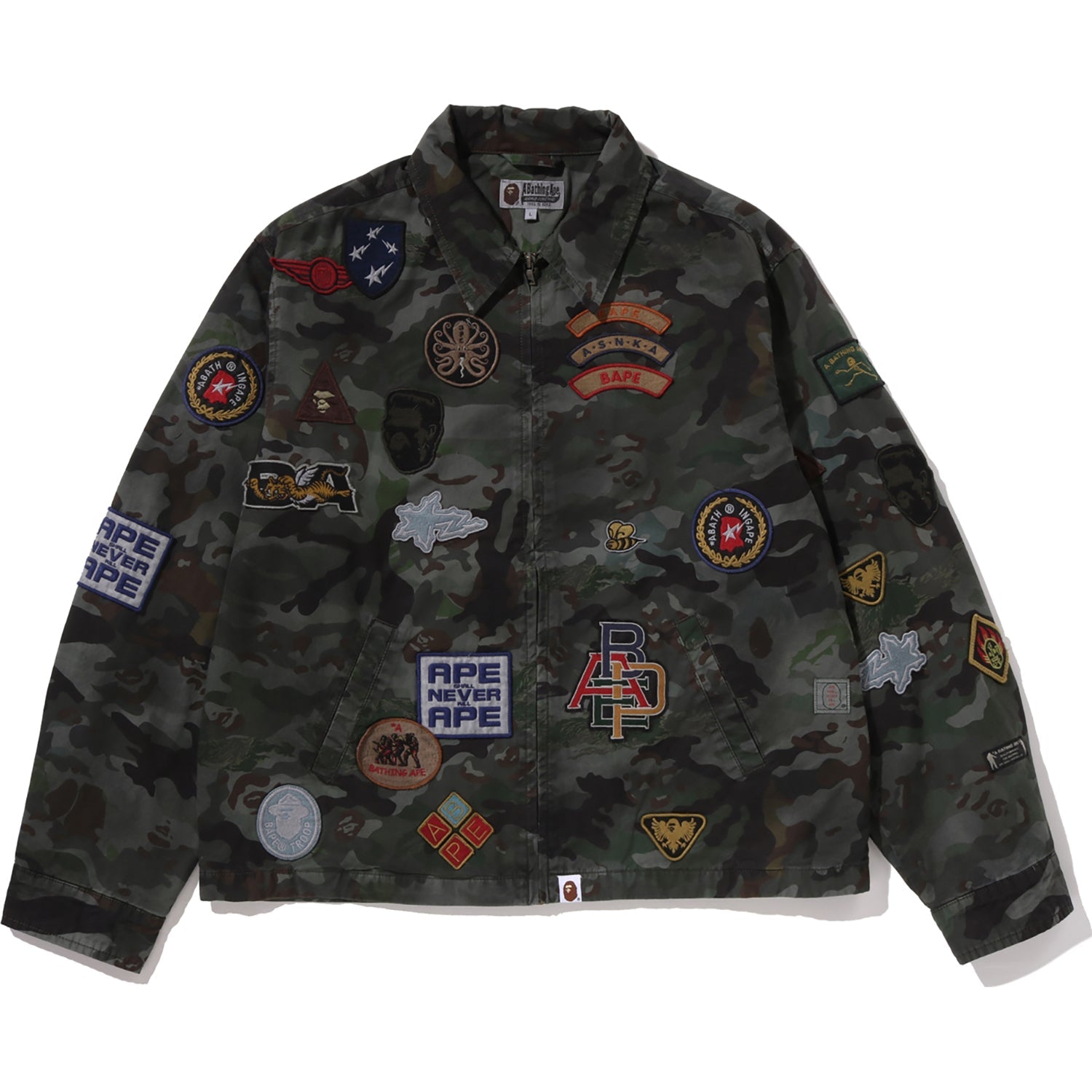 HYBRID CAMO MULTI BADGE JACKET MENS