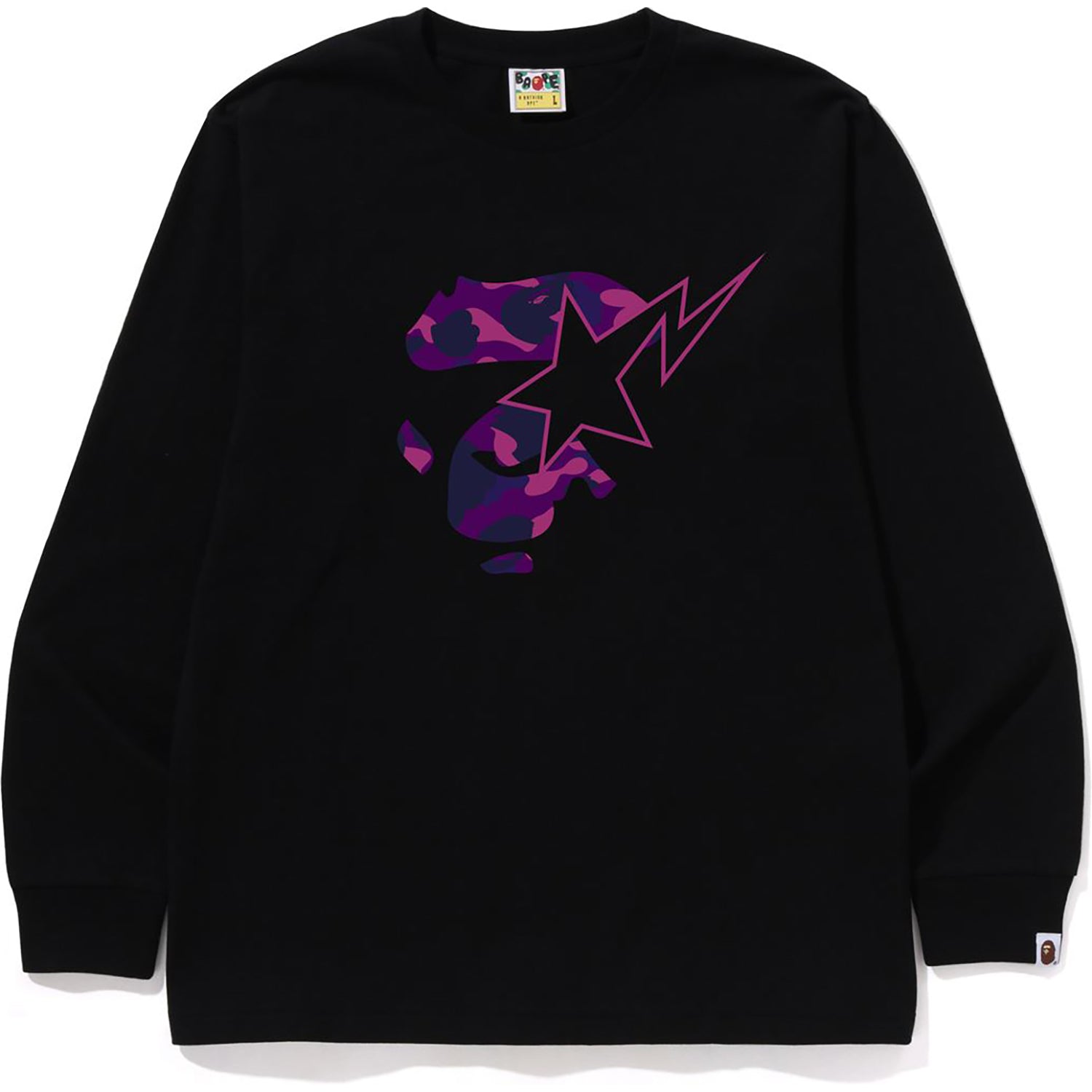 COLOR CAMO APE FACE STA LS TEE MENS