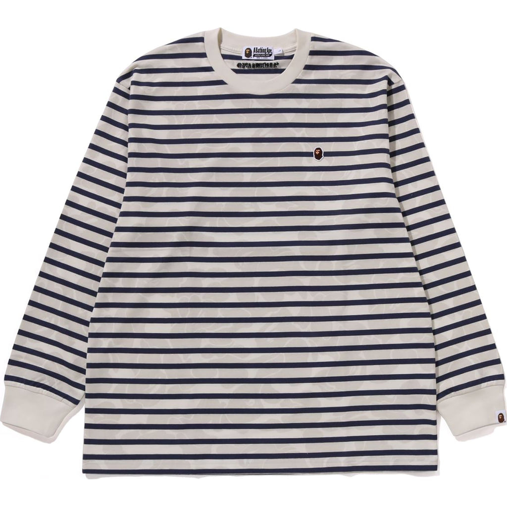 SOLID CAMO ONE POINT RELAXED FIT STRIPE LS TEE MENS