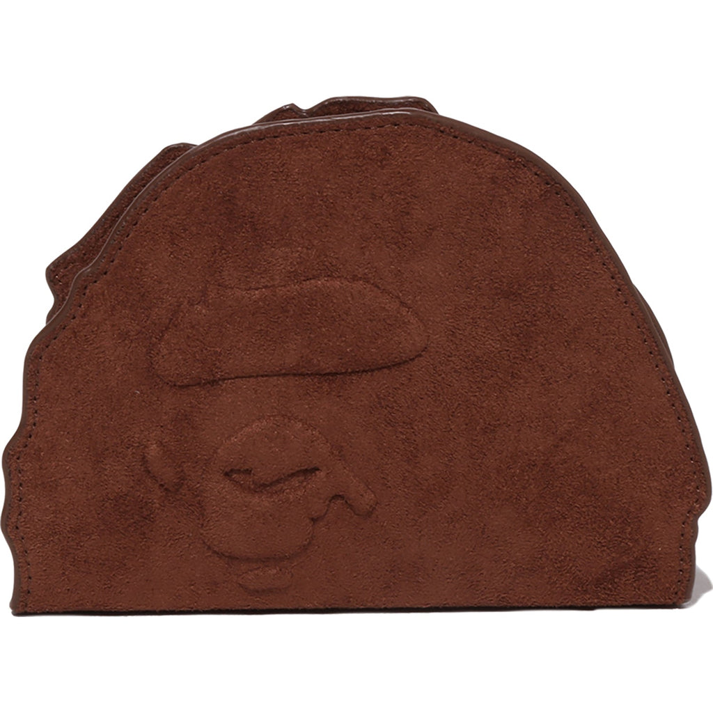 APE HEAD SUEDE EMBOSSED POUCH MENS
