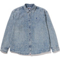 ONE POINT LINE CAMO JACQUARD DENIM LS SHIRT MENS