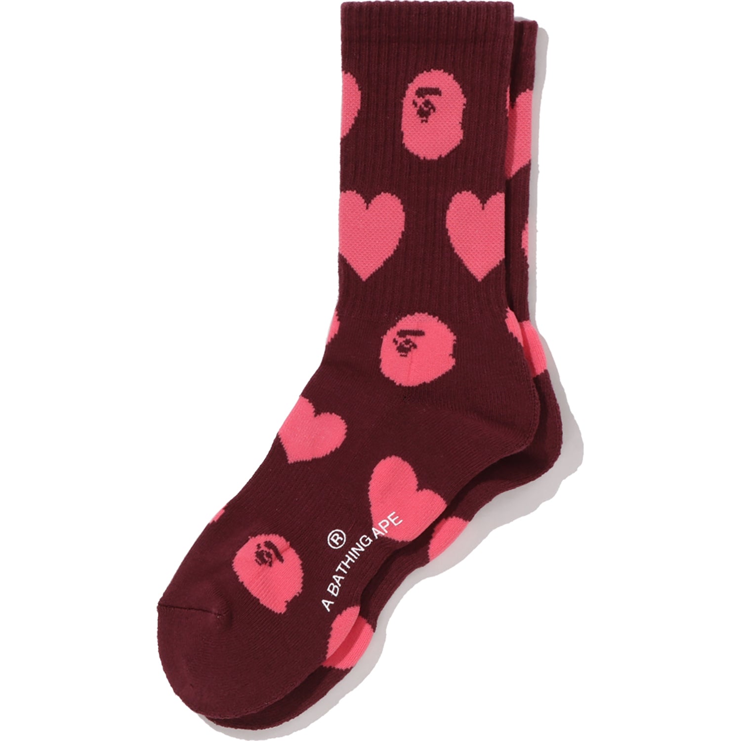 I LOVE BAPE MONOGRAM SOCKS LADIES
