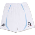 HEAVY WASH HAND DRAW FOOTBALL LOGO RELAXED FIT SWEAT SHORTS MENS
