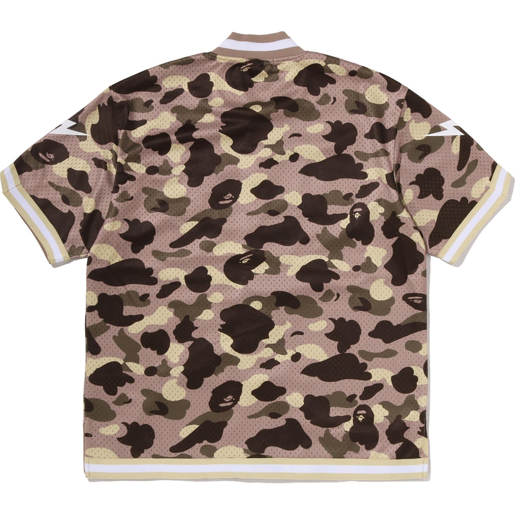 COLOR CAMO MESH WARM UP RELAXED FIT SHIRT MENS
