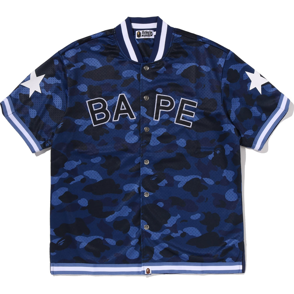COLOR CAMO MESH WARM UP RELAXED FIT SHIRT MENS