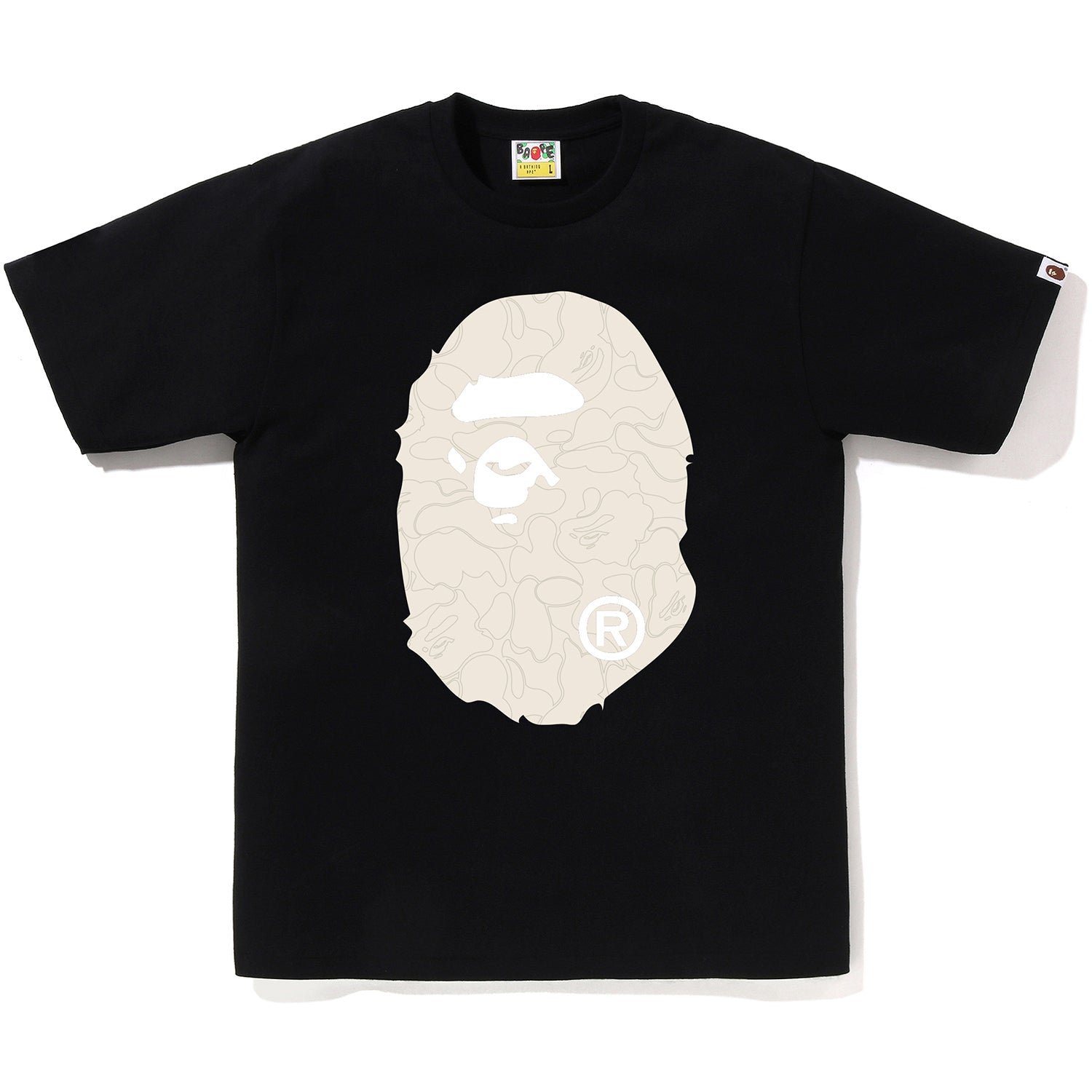 LINE CAMO BIG APE HEAD TEE MENS