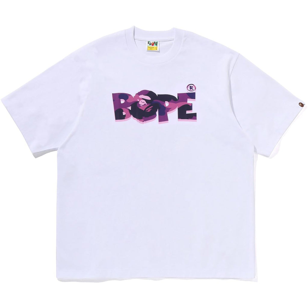 COLOR CAMO BAPE LOGO RELAXED FIT TEE MENS
