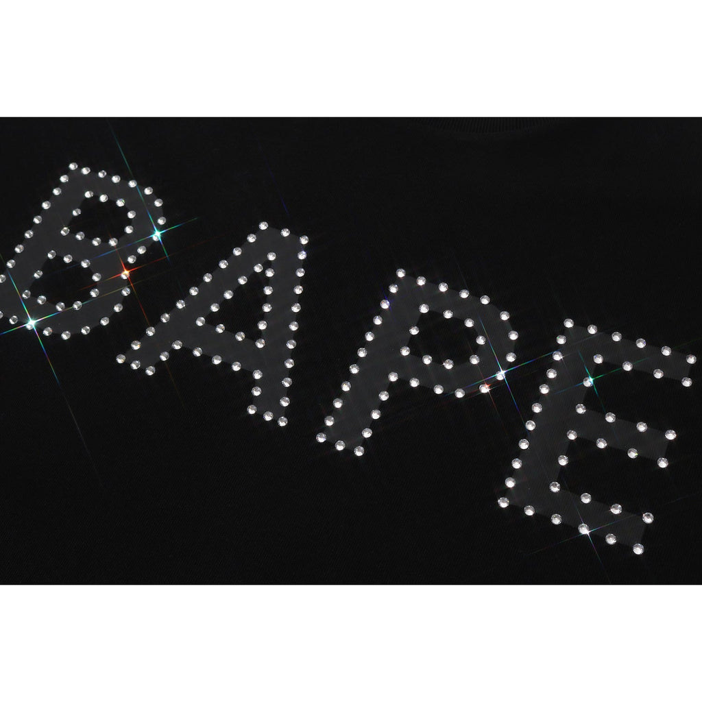 BAPE RHINESTONE LOGO RELAXED FIT TEE MENS