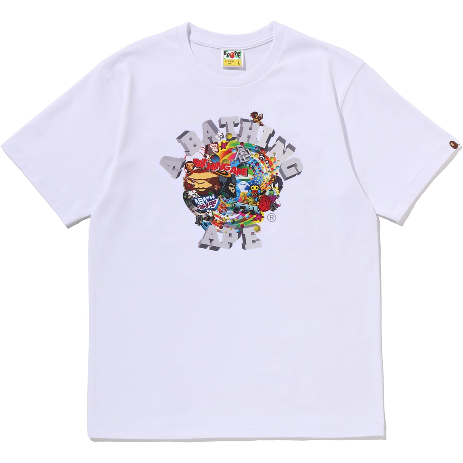 COLORFUL 3D GRAPHIC COLLEGE TEE MENS