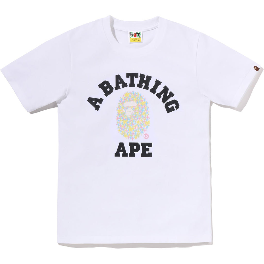 BLING STAR GLITTER COLLEGE TEE LADIES