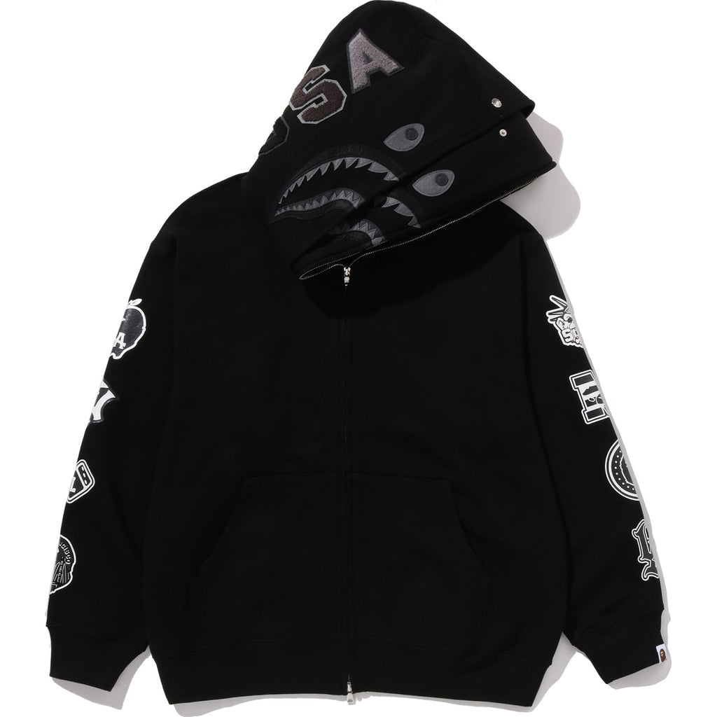 BAPE US BLACK FRIDAY DOUBLE SHARK RELAXED FIT FULL ZIP HOODIE MENS