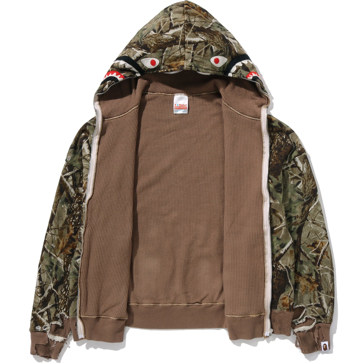 BAPE X SAINT MXXXXXX SHARK FULL ZIP HOOD MENS