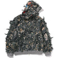 TREE EDGE CAMO LASER CUT CROPPED SHARK FULL ZIP HOODIE MENS