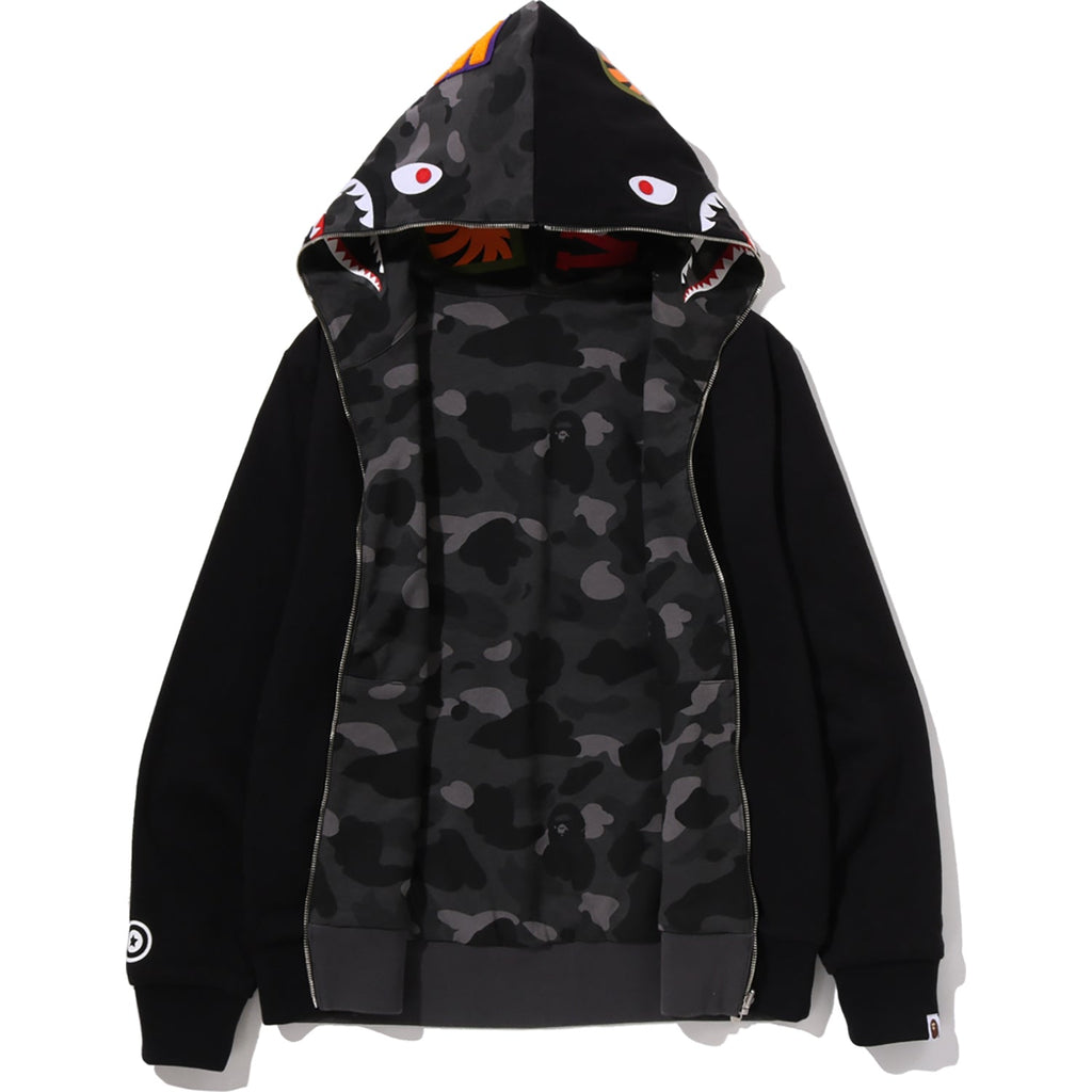 COLOR CAMO REVERSIBLE SHARK FULL ZIP HOODIE MENS