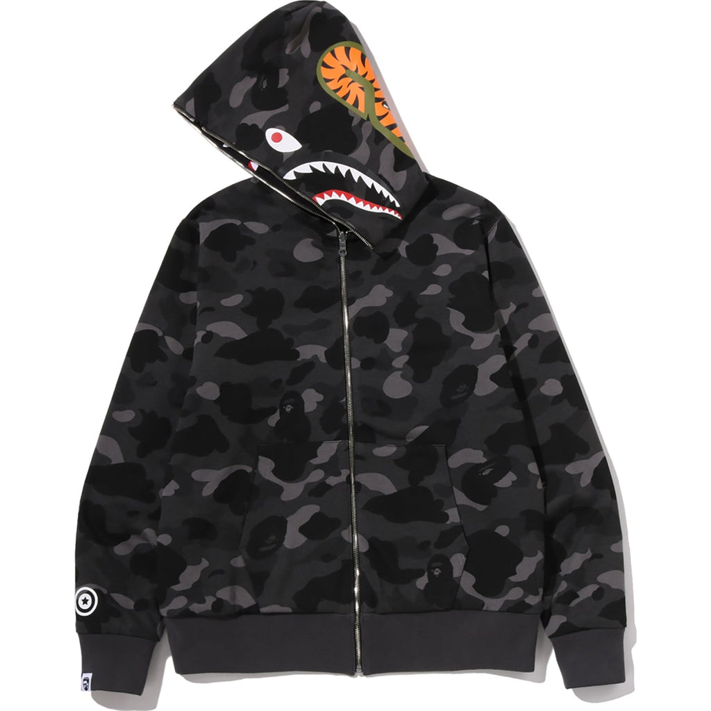 COLOR CAMO REVERSIBLE SHARK FULL ZIP HOODIE MENS