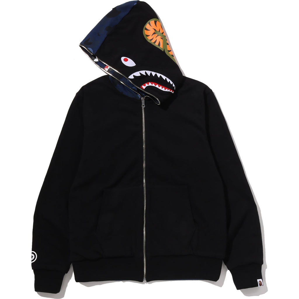 COLOR CAMO REVERSIBLE SHARK FULL ZIP HOODIE MENS