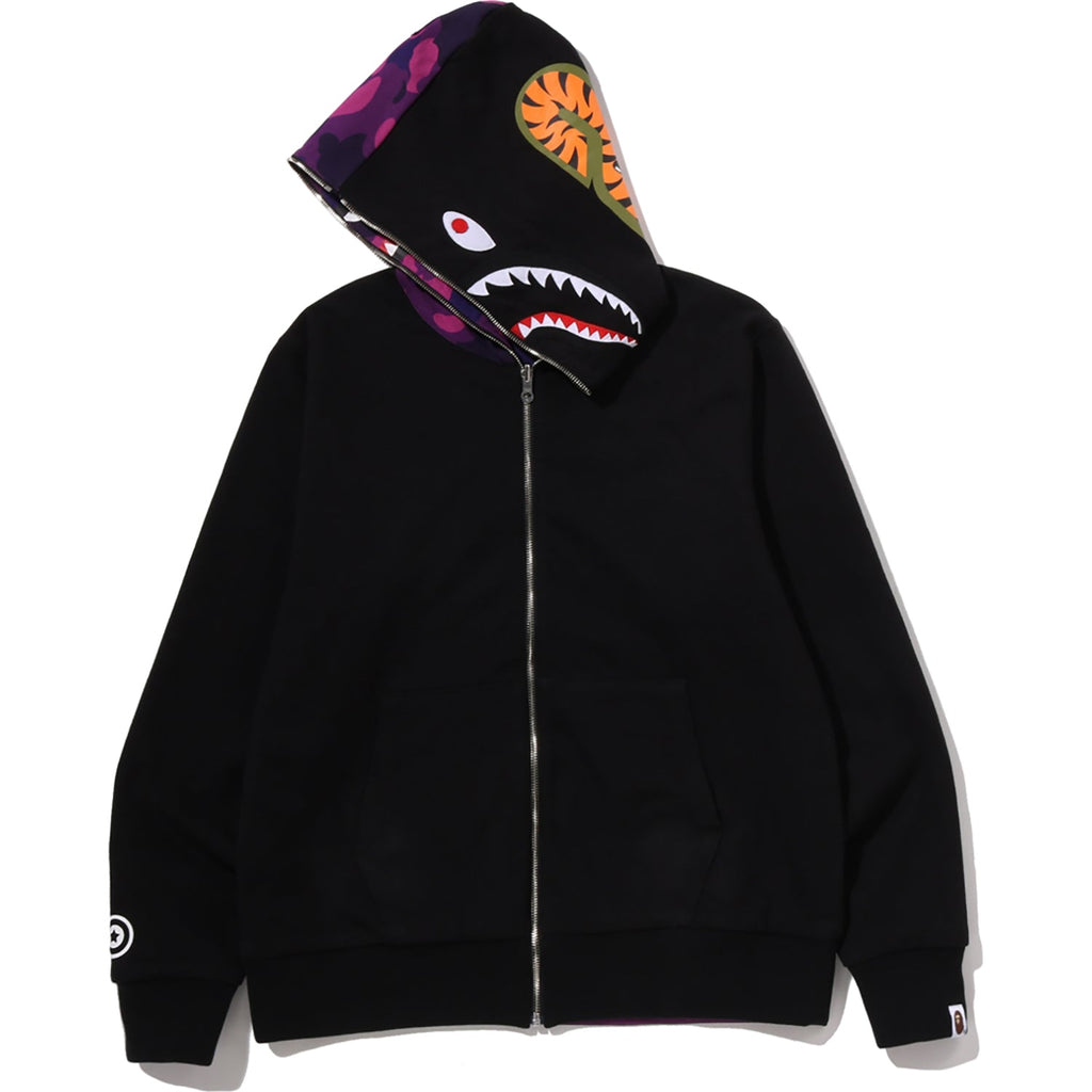 COLOR CAMO REVERSIBLE SHARK FULL ZIP HOODIE MENS