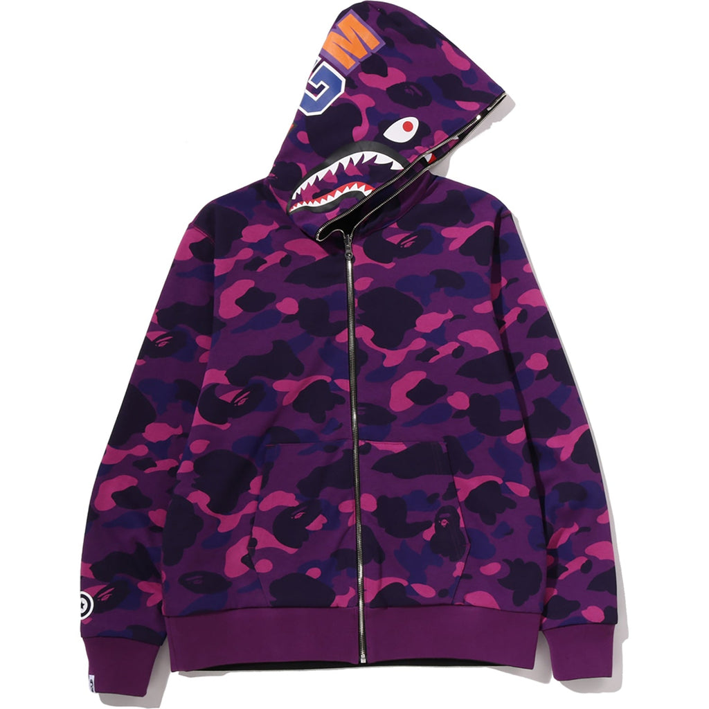 COLOR CAMO REVERSIBLE SHARK FULL ZIP HOODIE MENS