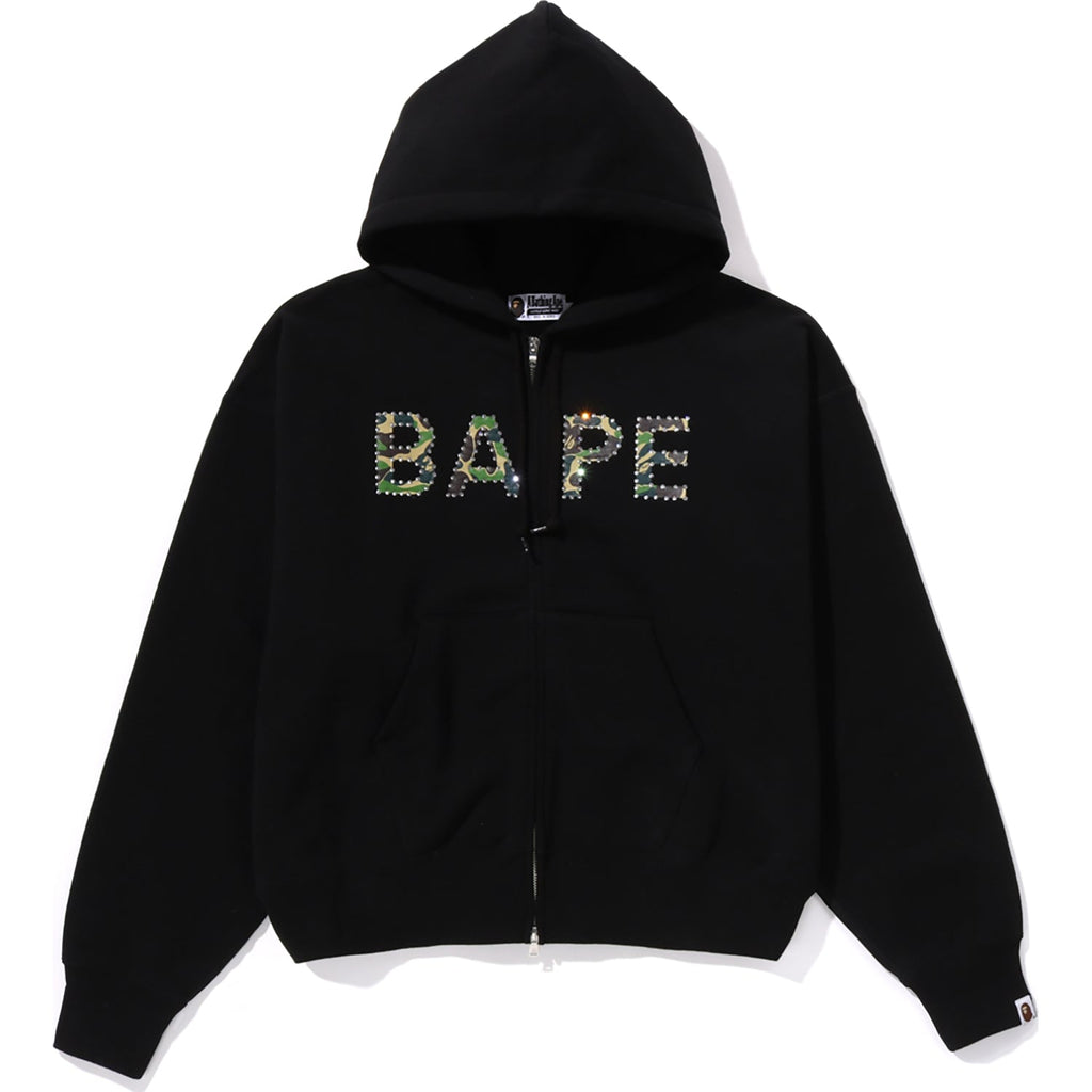 ABC CAMO CRYSTAL LOGO WIDE ZIP HOODIE LADIES