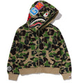 ABC CAMO TOWEL JACQUARD SHARK CROPPED FULL ZIP HOODIE LADIES