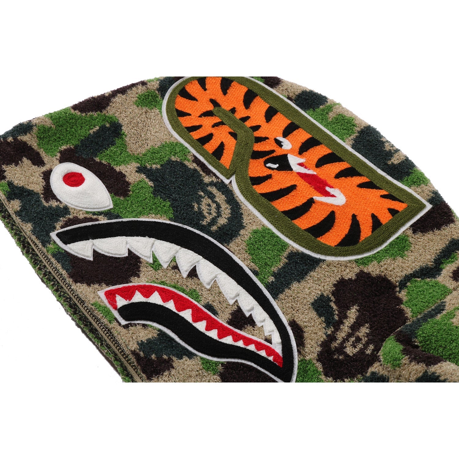 ABC CAMO TOWEL JACQUARD SHARK CROPPED FULL ZIP HOODIE LADIES