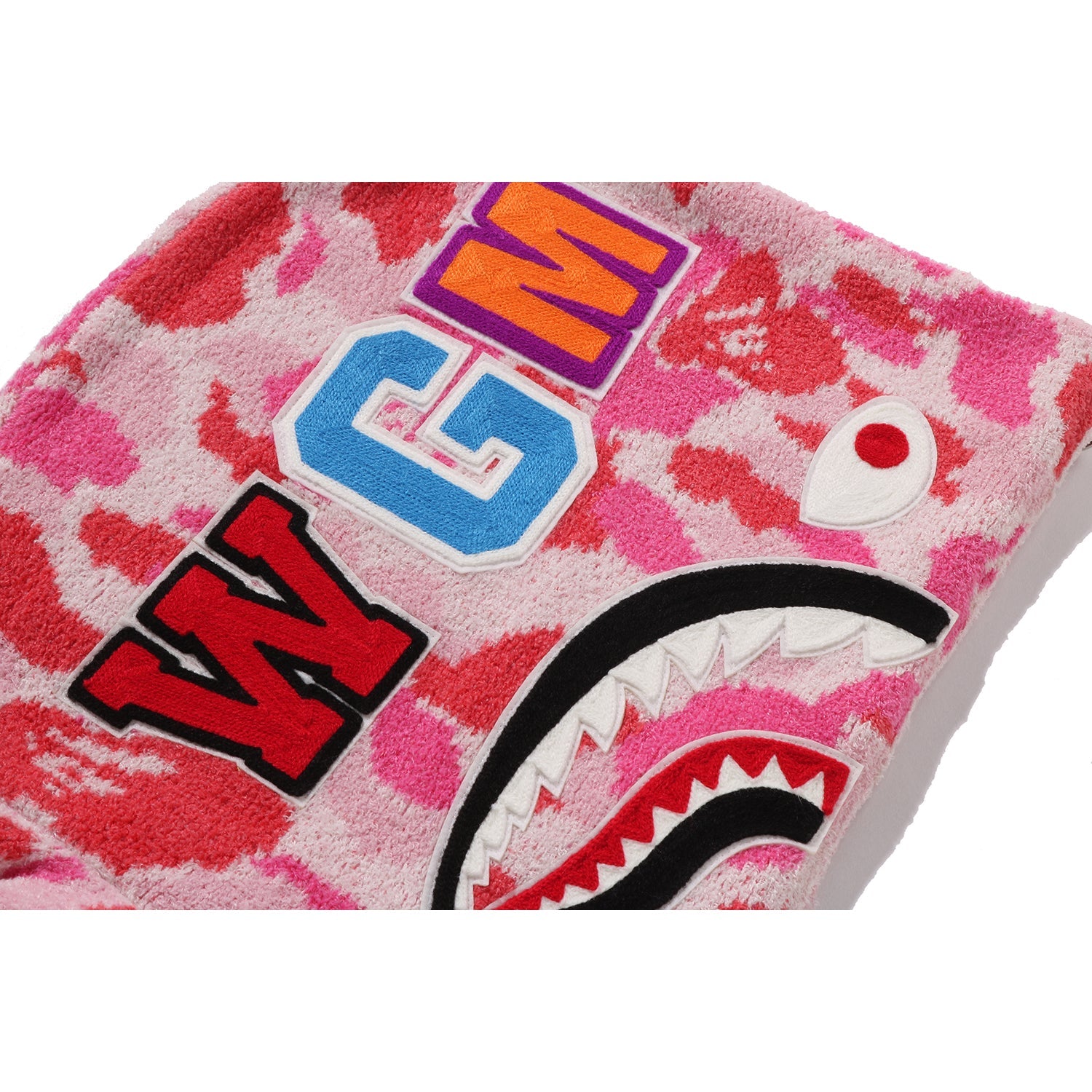 ABC CAMO TOWEL JACQUARD SHARK CROPPED FULL ZIP HOODIE LADIES