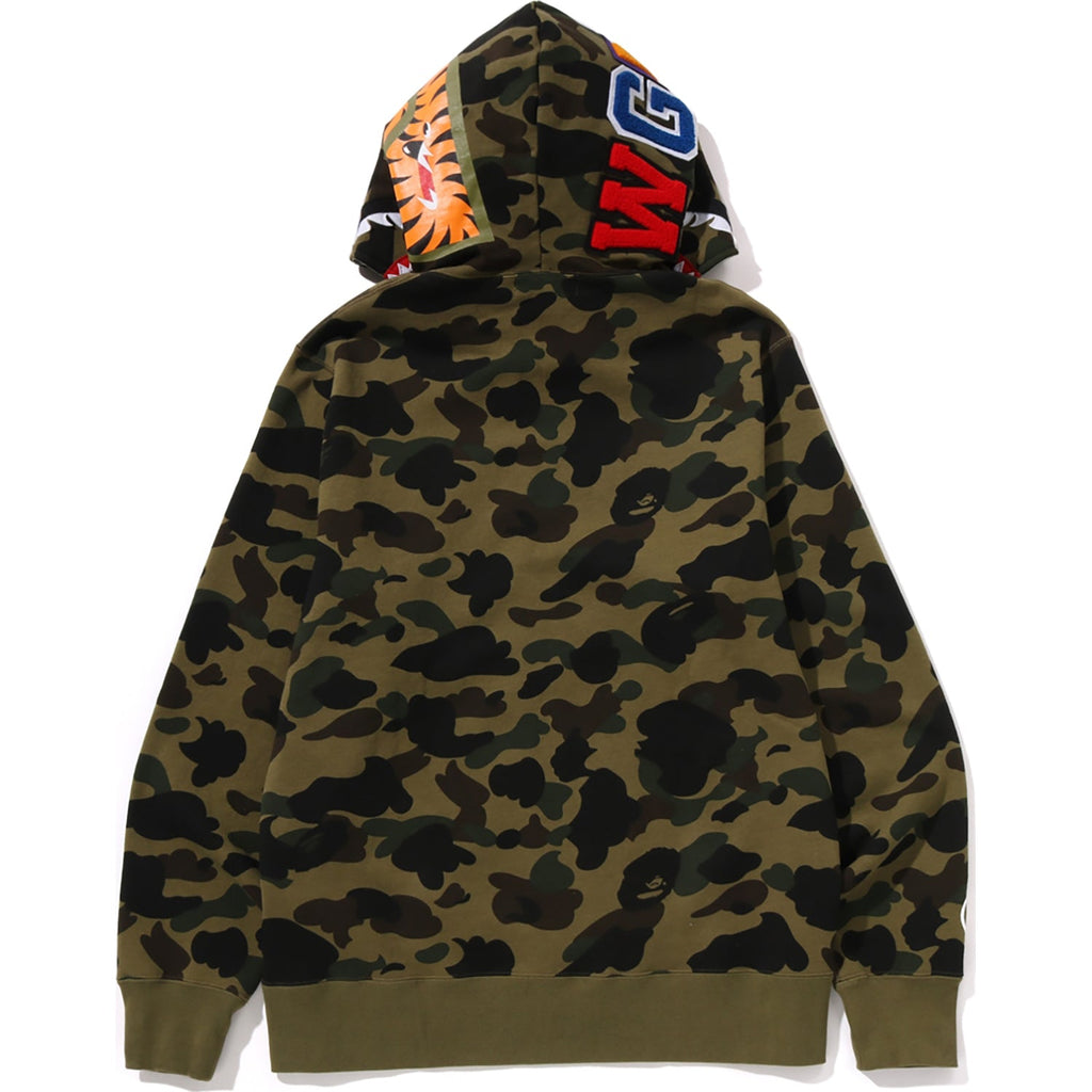 1ST CAMO SHARK FULL ZIP HOODIE MENS