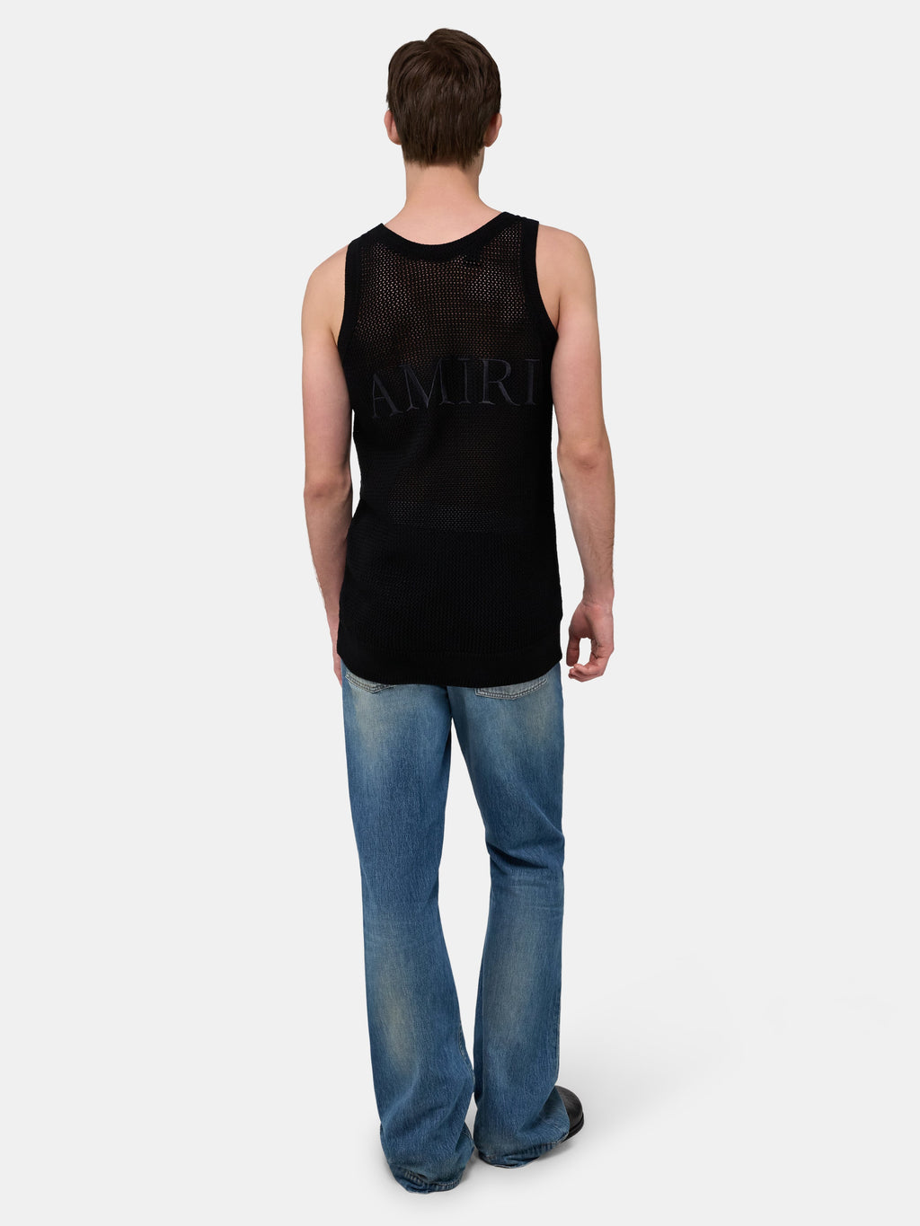 AMIRI KNIT MESH TANK - Black