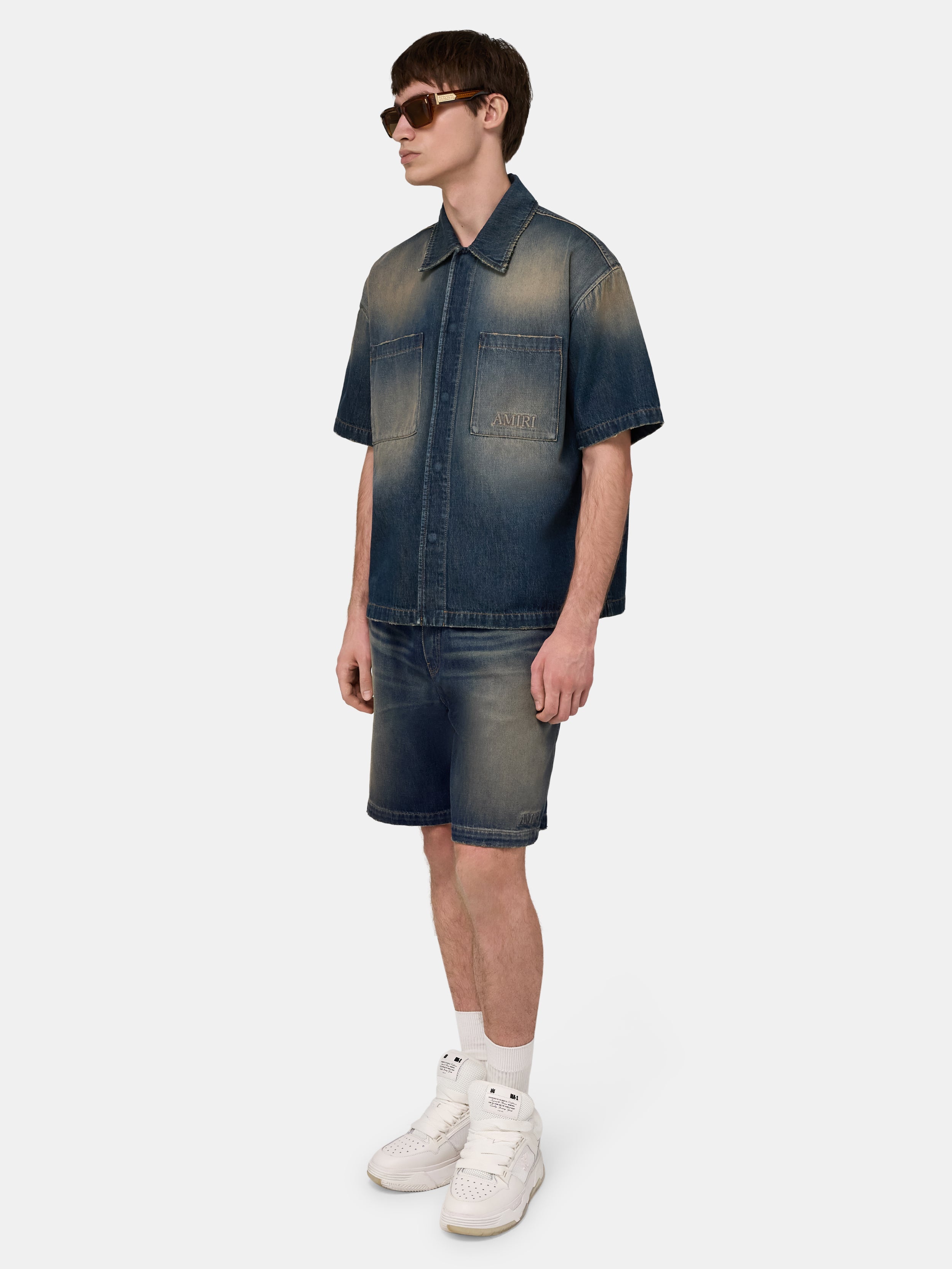 DRAWSTRING DENIM SHORT - Sandstone