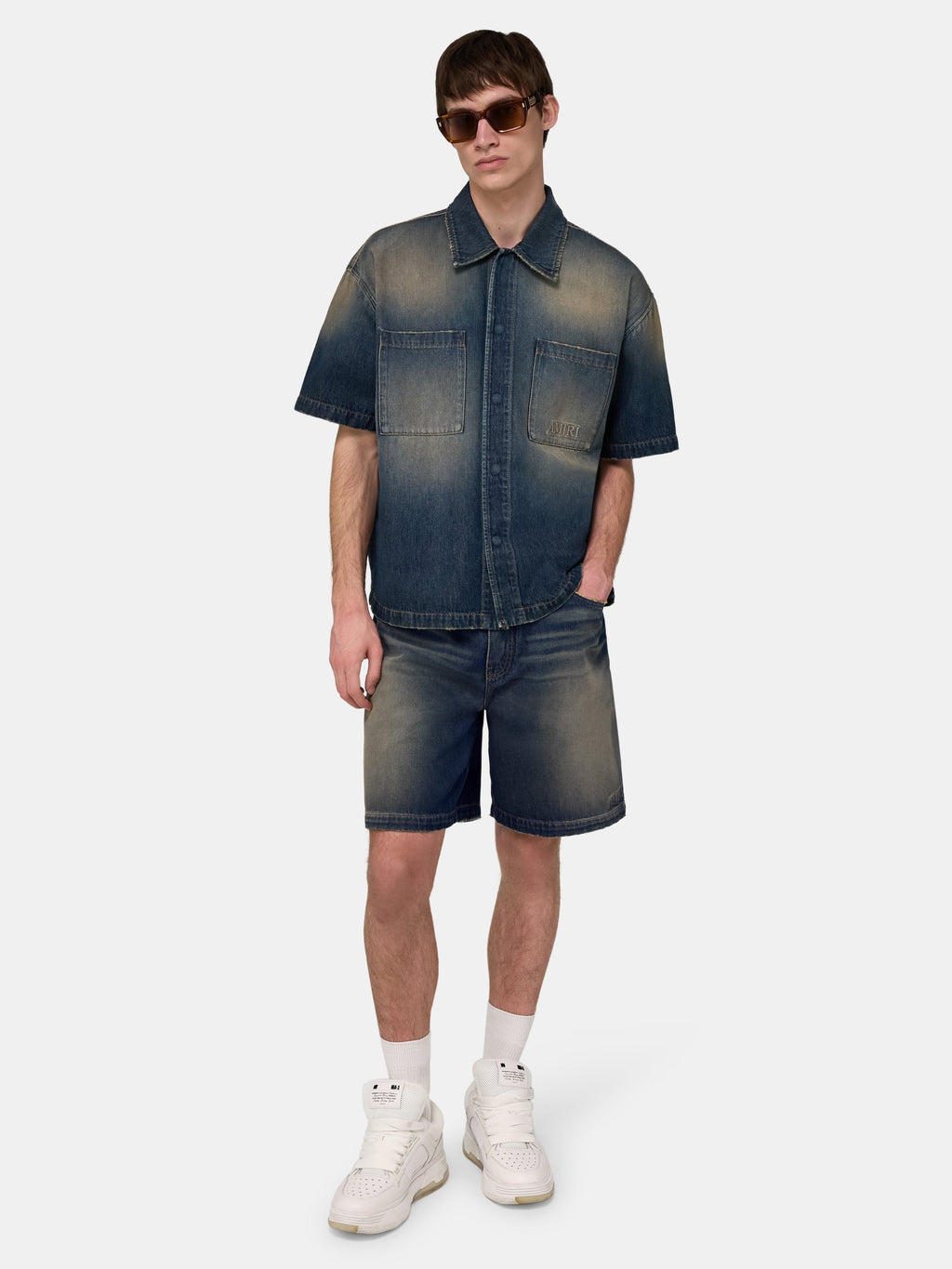DRAWSTRING DENIM SHORT - Sandstone