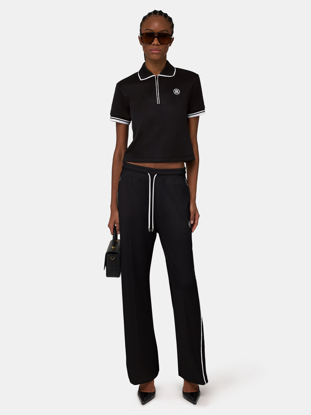 WOMEN - WOMEN'S MA ZIP POLO - Black