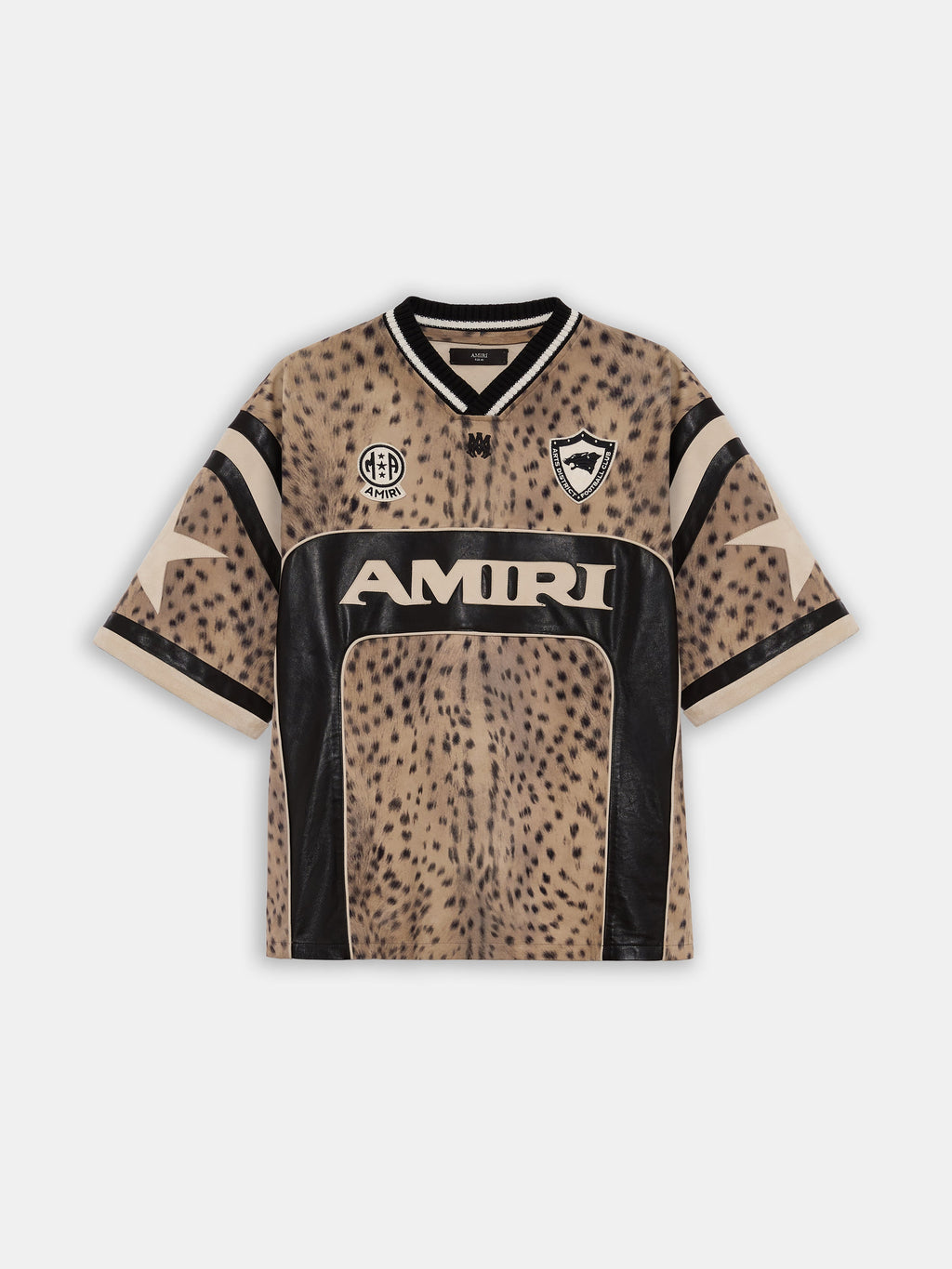 AMIRI SPORT LEATHER JERSEY - Dark Brown