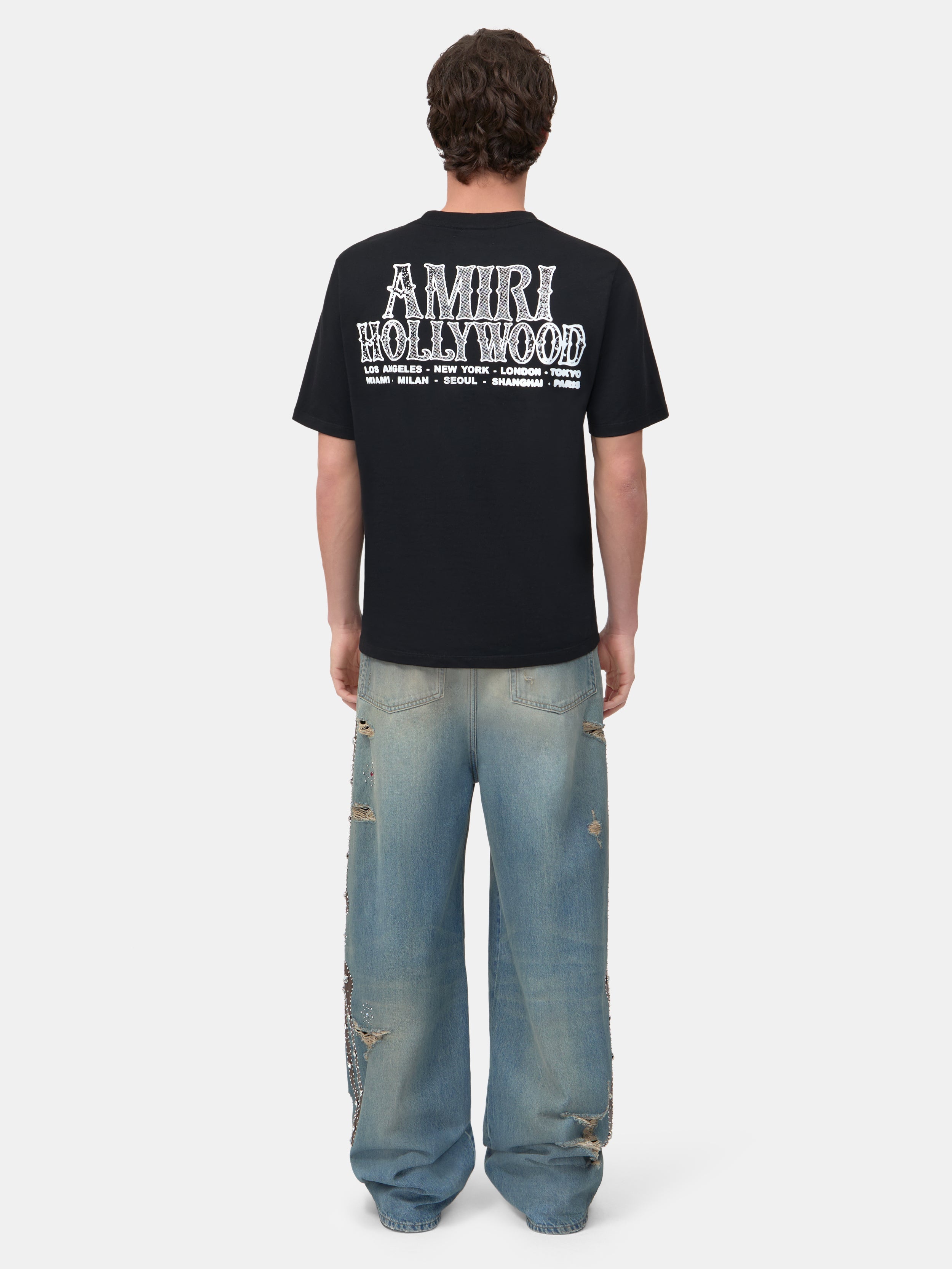BONES STUDDED BAGGY JEAN - Driftwood Blue