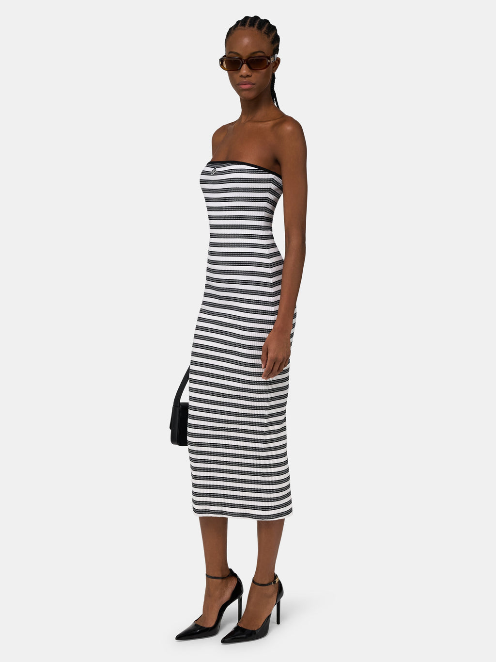 WOMEN - WOMEN'S MA STRIPED MAXI DRESS - White