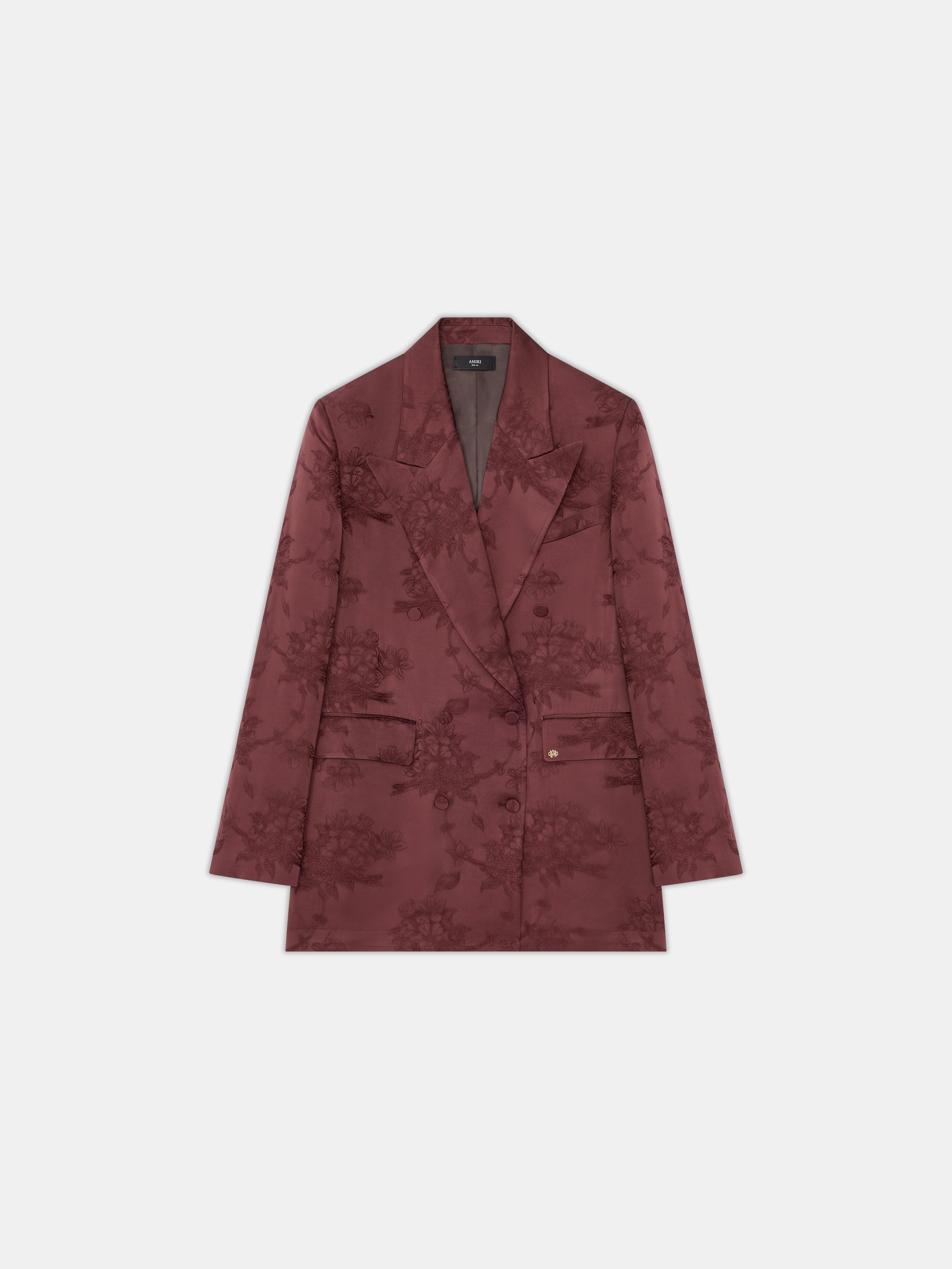 WOMEN - WOMEN'S FLORAL DOUBLE-BREASTED BLAZER - Tobacco