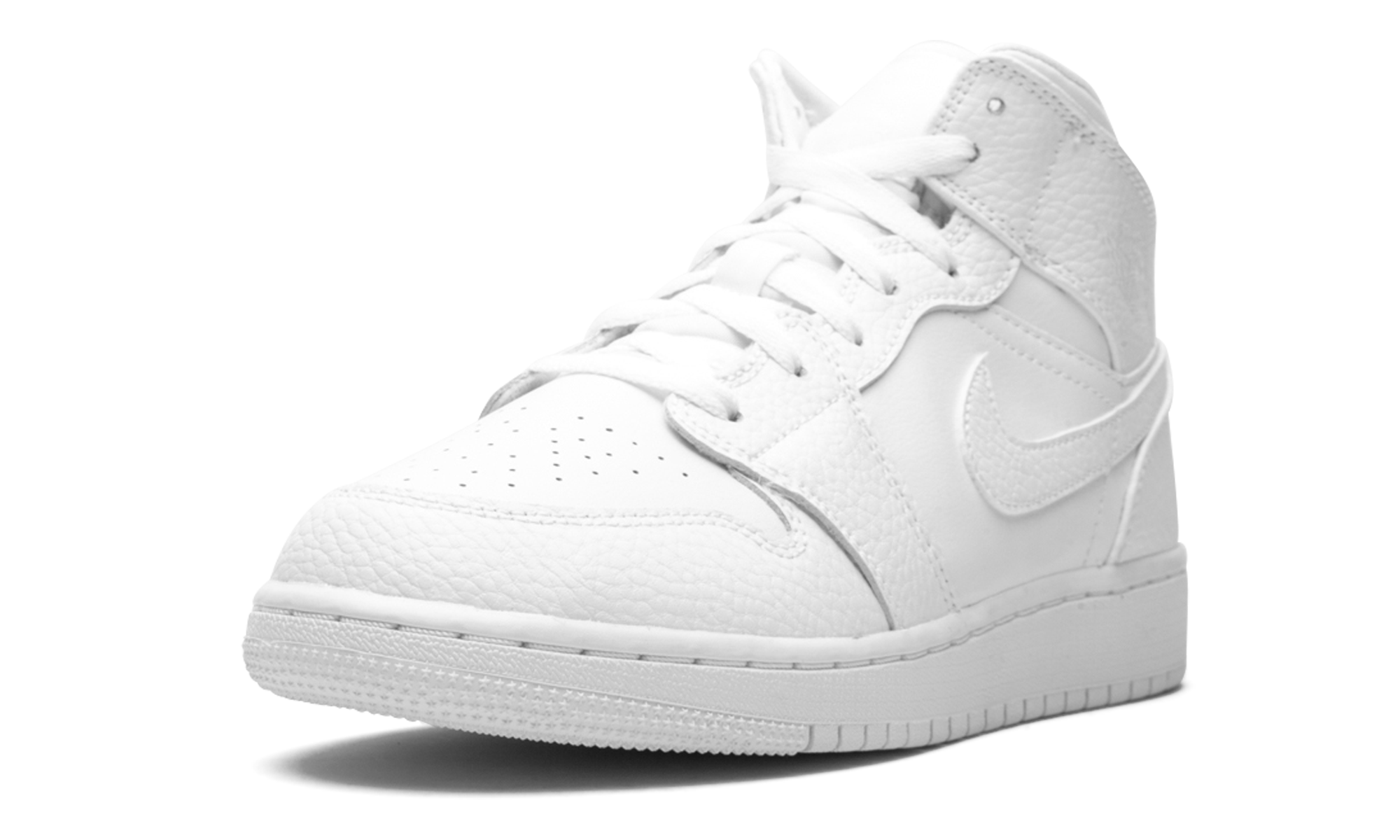 Air Jordan 1 Mid GS "Triple White" 554725 130