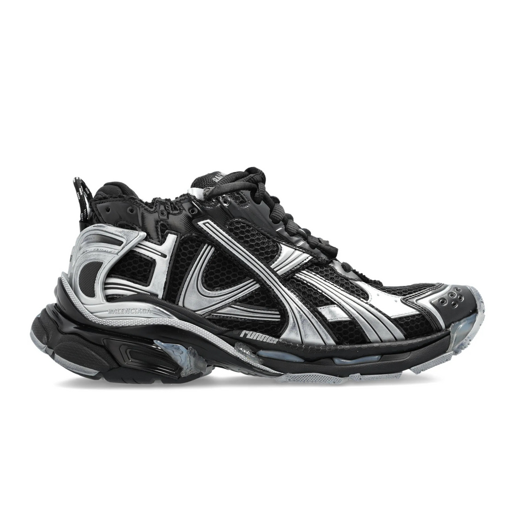 Lace-Up Metallic Trainers