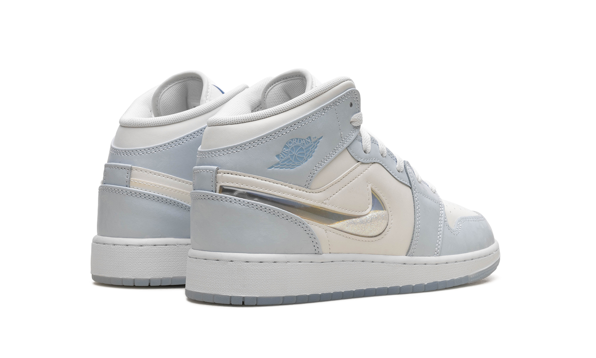AIR JORDAN 1 MID SE GS "GLITTER SWOOSH" FQ9117 400