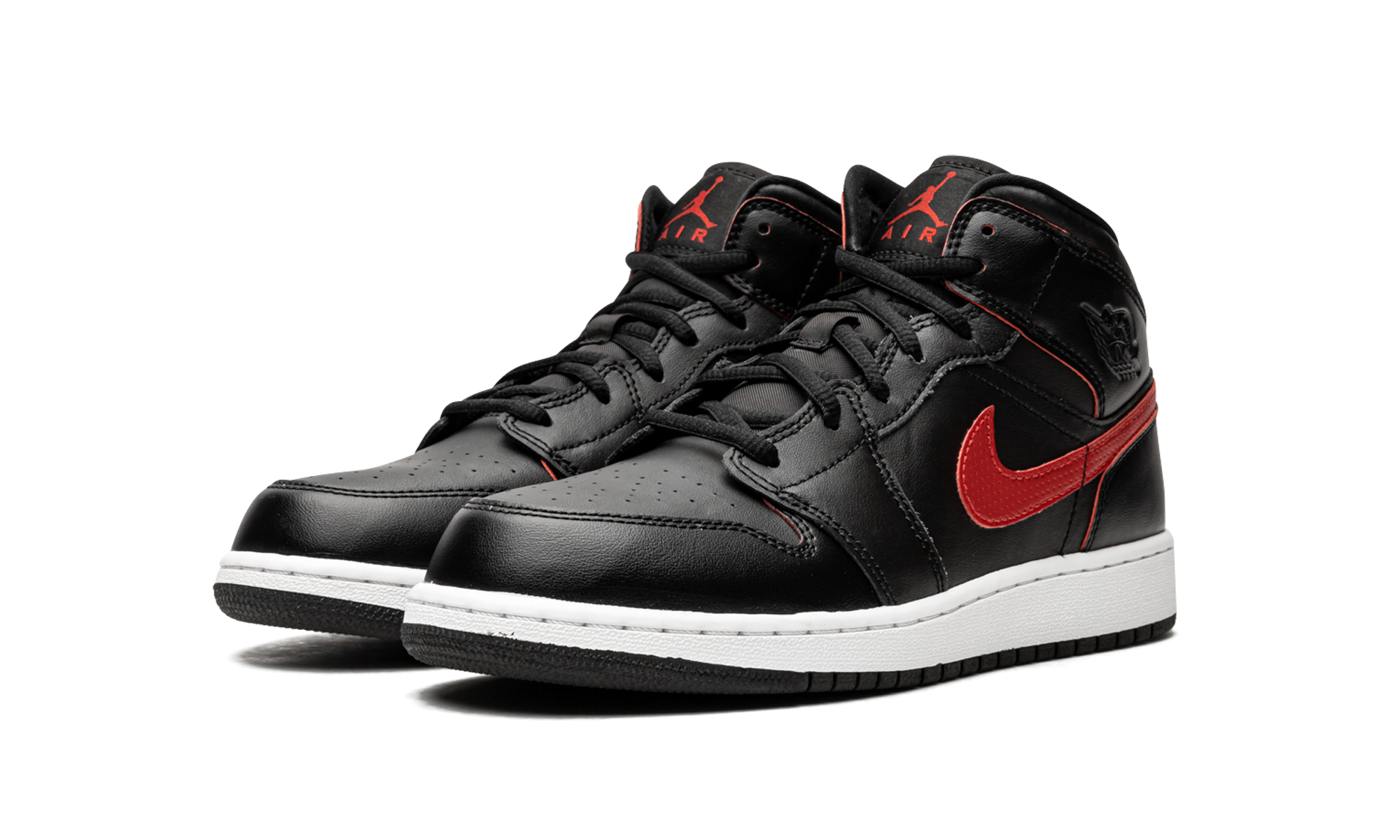 Air Jordan 1 Mid GS "Black / Gym Red" 554725 009