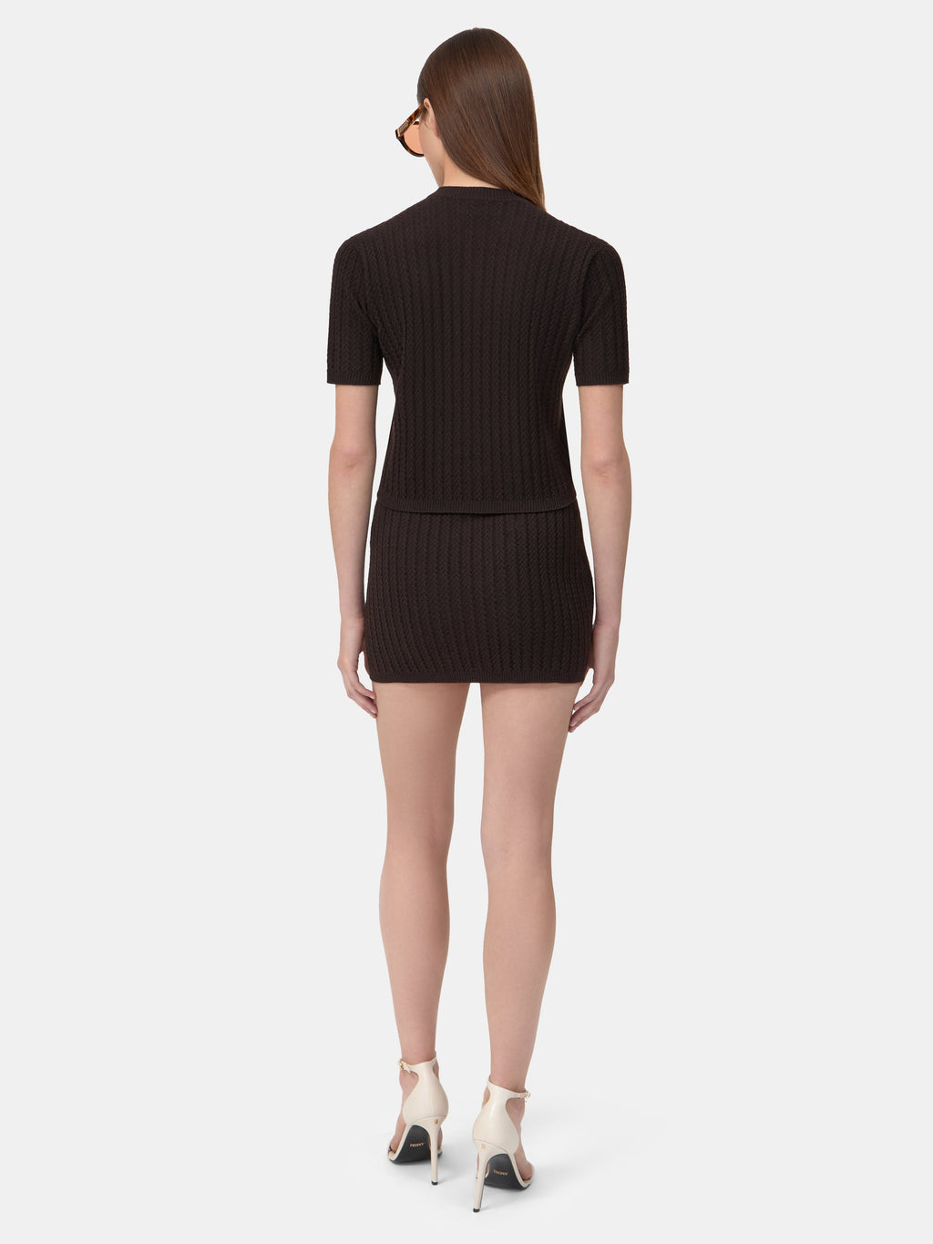 WOMEN - WOMEN'S MA CABLE KNIT TEE - Dark Brown