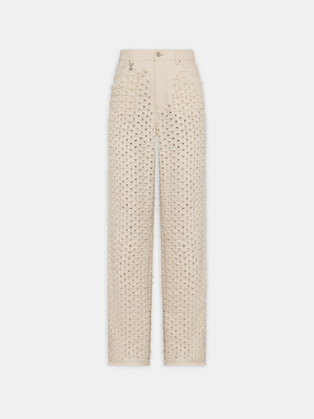 WOMEN - WOMEN'S BOUCLE DENIM STRAIGHT JEAN - Ecru