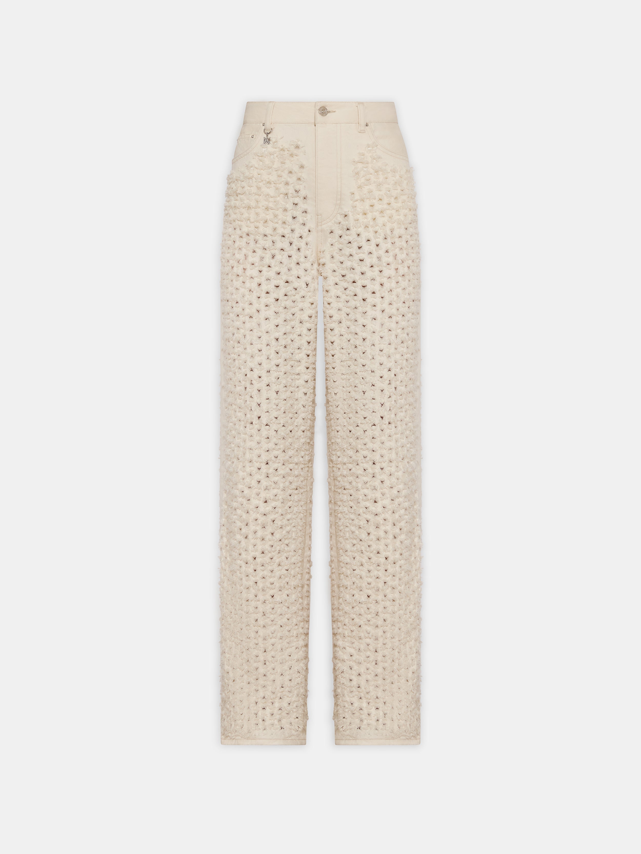 WOMEN - WOMEN'S BOUCLE DENIM STRAIGHT JEAN - Ecru